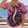 Coiled Cobra With Violet Smoke For Alternative Streetwear And Everyday Style All-over Print Unisex T-shirt - 2
