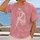Seated White Figure Rose Pink Art for Everyday Casual Wear and Relaxed Weekends All-over Print Unisex T-shirt - 2