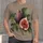 Realistic Fig and Leaf Botanical Still Life for Casual Days, Gardening and Nature Lovers All-over Print Unisex T-shirt - 1