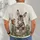 Donkey and Squirrel on Rustic Fence for Cozy Nature Walks and Woodland Days All-over Print Unisex T-shirt - 4