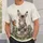 Donkey and Squirrel on Rustic Fence for Cozy Nature Walks and Woodland Days All-over Print Unisex T-shirt - 6