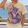 Purple Dragon and Peonies for Cozy Creative Days, Craft Lovers and Fantasy Fans All-over Print Unisex T-shirt - 2