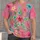 Colorful Floral Starfish for Beach Days and Casual Coastal Weekends for Women and Friends All-over Print Unisex T-shirt - 1