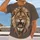 Roaring Lion Head for Bold Streetwear Looks and Everyday Outdoor Adventures Unisex All-over Print Unisex T-shirt - 2