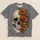 Ivory Skull and Orange Wildflowers for Alternative Everyday Style for Teens and Adults All-over Print Unisex T-shirt - 5