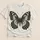 Black Engraved Butterfly Motif for Everyday Nature Lovers and Alternative Style Fans All-over Print Unisex T-shirt - 5