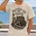 Skeleton Waiting On Parts Garage Scene for Vintage Auto Repair Fans and Mechanics All-over Print Unisex T-shirt - 2