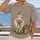 Sheep Bird and Apple Basket Country Charm for Everyday Casual Wear Adults and Teens All-over Print Unisex T-shirt - 2