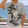 Elegant Crane And Pine Scene For Calm Nature Inspired Everyday Style All-over Print Unisex T-shirt - 2