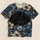 Sleeping Black Cat Among Blue and Beige Flowers for Cozy Everyday Casual Style All-over Print Unisex T-shirt - 5