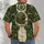 Ornate Green Football Helmet and Dragon Detail for Game Day Fans and Teenagers All-over Print Unisex T-shirt - 4