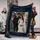 Personalized Forever Begins Here Wedding Photo Blanket – Custom Navy Gold Fleece Throw with Names, Anniversary Gift - 1