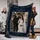 Personalized Forever Begins Here Wedding Photo Blanket – Custom Navy Gold Fleece Throw with Names, Anniversary Gift - 3