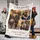 Personalized Love Story Couple Photo Blanket – Custom 3 Picture Collage Fleece Throw with Names, Anniversary Gift - 1