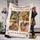 Personalized Paws & Love Dog Family Photo Blanket – Custom 4 Picture Fleece Throw with Pet Name, Gift for Dog Mom - 3