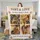 Personalized Paws & Love Dog Family Photo Blanket – Custom 4 Picture Fleece Throw with Pet Name, Gift for Dog Mom - 5