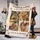 Personalized Paws & Love Dog Family Photo Blanket – Custom 4 Picture Fleece Throw with Pet Name, Gift for Dog Mom - 1