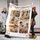 Personalized Joyful Memories Family Photo Blanket – Custom 5 Picture Floral Collage Fleece Throw, Christmas Gift for Mom - 1