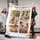Personalized Joyful Memories Family Photo Blanket – Custom 5 Picture Floral Collage Fleece Throw, Christmas Gift for Mom - 3