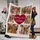 Personalized Red Heart Friends Photo Collage Blanket – Custom 6 Picture Fleece Throw, Christmas Friendship Gift for Her - 1