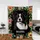 Personalized Black Floral Dog Portrait Blanket – Custom Pet Photo Fleece Throw with Name, Christmas Gift for Dog Mom - 4