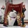 Personalized Burgundy Floral Cat Portrait Blanket – Custom Pet Photo Fleece Throw with Name, Christmas Gift for Cat Mom - 3