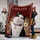 Personalized Burgundy Floral Cat Portrait Blanket – Custom Pet Photo Fleece Throw with Name, Christmas Gift for Cat Mom - 1