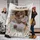 Personalized Watercolor Couple Photo Blanket – Custom Picture Fleece Throw with Names, Anniversary Gift for Her - 1