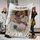 Personalized Watercolor Couple Photo Blanket – Custom Picture Fleece Throw with Names, Anniversary Gift for Her - 3