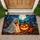 Ghost Child And Glowing Pumpkin Under a Full Moon For Whimsical Halloween Nights Doormat - 1