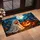 Ghost Child And Glowing Pumpkin Under a Full Moon For Whimsical Halloween Nights Doormat - 2