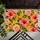 Coral Hibiscus And Peach Roses For Cheerful Cottage Garden Entryways Doormat - 5