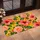 Coral Hibiscus And Peach Roses For Cheerful Cottage Garden Entryways Doormat - 3
