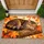 Sleeping Tabby Cat Beneath Autumn Maple Leaves for Cozy Fall Entryway Seasonal Charm Doormat - 1