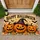 Three Jack-O'-Lanterns With Witch Hat for Spooky Halloween Seasonal Entry Decor Doormat - 1