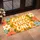 Orange Floral Good Vibes Only Garden Style for Cheerful Everyday Home Entryways Doormat - 2