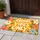 Orange Floral Good Vibes Only Garden Style for Cheerful Everyday Home Entryways Doormat - 4