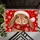 Santa Hat Bunny with Snowflakes for a Cozy Christmas Home, Holiday Animal Lovers Doormat - 5