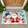 Snowman and Reindeer Christmas Scene for Cheerful Winter Holiday Home Celebrations Doormat - 1