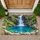 Natural Waterfall and Turquoise Pool Scenery for Serene Nature-Inspired Home Living Doormat - 1