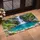 Natural Waterfall and Turquoise Pool Scenery for Serene Nature-Inspired Home Living Doormat - 2