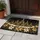 Golden Christmas Trees and Poinsettias for Elegant Holiday Season Home Decor Style Doormat - 4