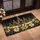 Golden Christmas Trees and Poinsettias for Elegant Holiday Season Home Decor Style Doormat - 2