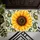 Golden Sunflower With Green Paisley Accents for Cheerful Farmhouse Entryway Style Doormat - 5