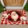 Santa Claus Red And White Checkerboard Christmas Tunnel For Festive Holiday Entryways Doormat - 1