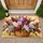 Abundant Purple Lilac Basket Blooms for Cottage Garden Entryways and Springtime Homes Doormat - 1