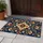 Navy Blue Folk Floral Medallion for a Warm, Welcoming Entryway and Cozy Home Style Doormat - 4