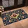 Navy Blue Folk Floral Medallion for a Warm, Welcoming Entryway and Cozy Home Style Doormat - 2
