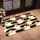 Cute White Ghosts on Black and Tan Stripes for Spooky Seasonal Entryway Charm Doormat - 2