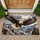 Bald Eagle Over Canyon for a Bold Nature-Inspired Entryway and Outdoor Living Style Doormat - 1